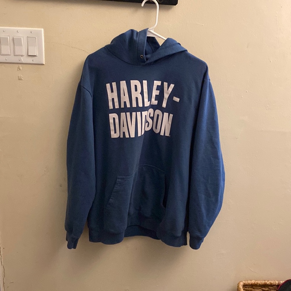 2Xl Harley Davidson Hoodie blue